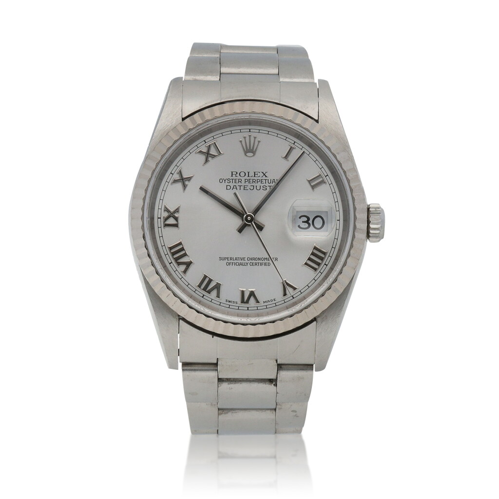 View full screen - View 1 of Lot 62. Datejust, Ref. 16234 Stainless steel and white gold wristwatch with date and bracelet Circa 2002.