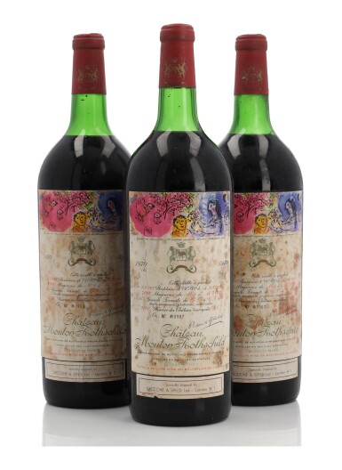 View full screen - View 1 of Lot 22. Château Mouton Rothschild 1970 (3 MAG).