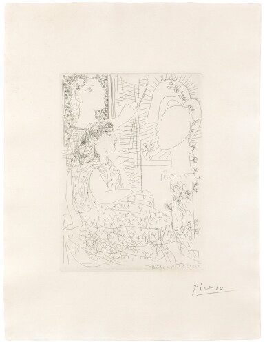View full screen - View 1 of Lot 188. PABLO PICASSO | DEUX MODÈLES VÊTUS (B. 150; BA. 302).