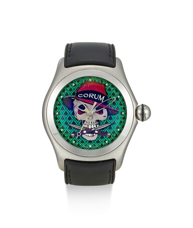 View full screen - View 1 of Lot 8184. CORUM | BUBBLE GANGSTER, REFERENCE 02320.592001, A LIMITED EDITION STAINLESS STEEL WRISTWATCH, CIRCA 2006.