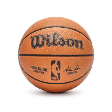 View full screen - View 1 of Lot 193. Game Used 2023-2024 Philadelphia 76ers v. Cleveland Cavaliers Ball.