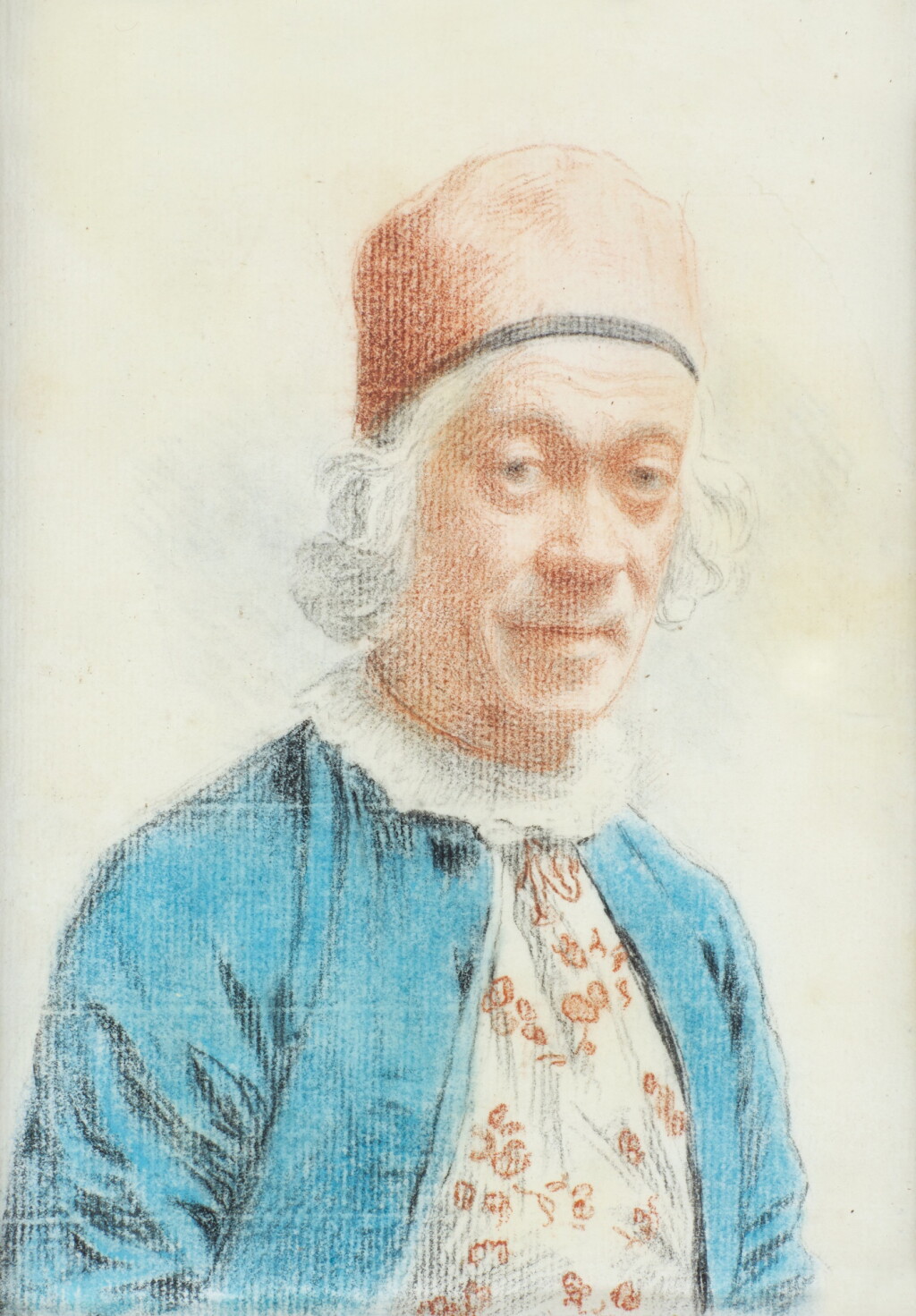 全萤幕检视 - 查看14Self-Portrait ? with a red bonnet, a white shirt with flowers and a blue smock的1