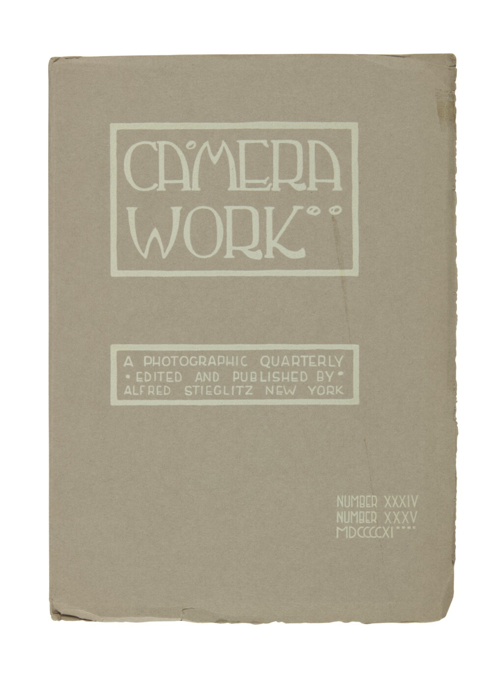 View full screen - View 1 of Lot 42. ALFRED STIEGLITZ, EDITOR | SELECTED NUMBERS OF 'CAMERA WORK'.