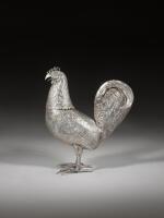 A Dutch silver cockerel cup, Hessel van Buren, Dordrecht, 1619