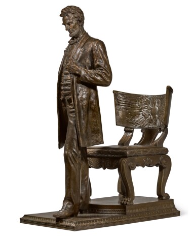 View full screen - View 1 of Lot 40. AUGUSTUS SAINT-GAUDENS | ABRAHAM LINCOLN: THE MAN (STANDING LINCOLN).