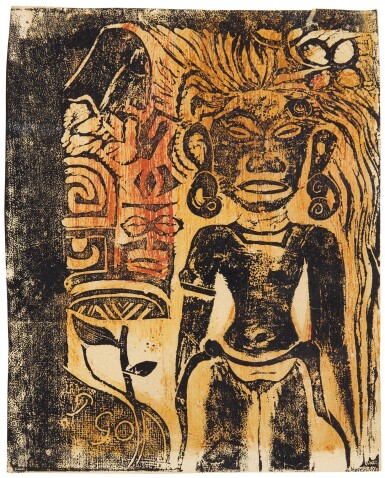 View full screen - View 1 of Lot 406. PAUL GAUGUIN | IDOLE TAHITIENNE (GUERIN 44; KORNFELD 32).