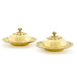 A pair of George III silver-gilt ice dishes and covers, Paul Storr for Rundell, Bridge & Rundell, London, 1812