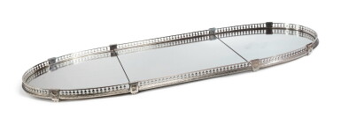 View full screen - View 1 of Lot 220. A French Silver Three-Part Neoclassical Mirrored Plateau, A. Aucoc, Paris, Circa 1900.