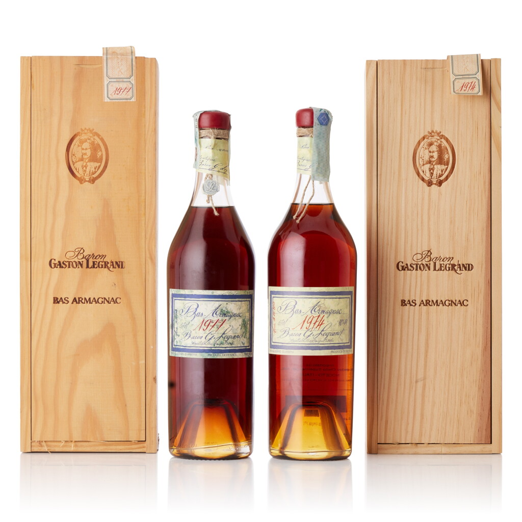 View full screen - View 1 of Lot 6811. Gaston Legrand Vintage Bas Armagnac 40.0 abv 1974 & 1974 (2 BT70).