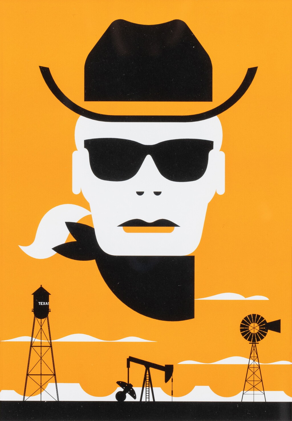 View full screen - View 1 of Lot 452. Rob Wilson Work, Wishing Karl Lagerfeld a very happy birthday today! (Karl Lagerfeld as cowboy) | Gerahmte Farbillustration, Karl Lagerfeld als Cowboy darstellend.