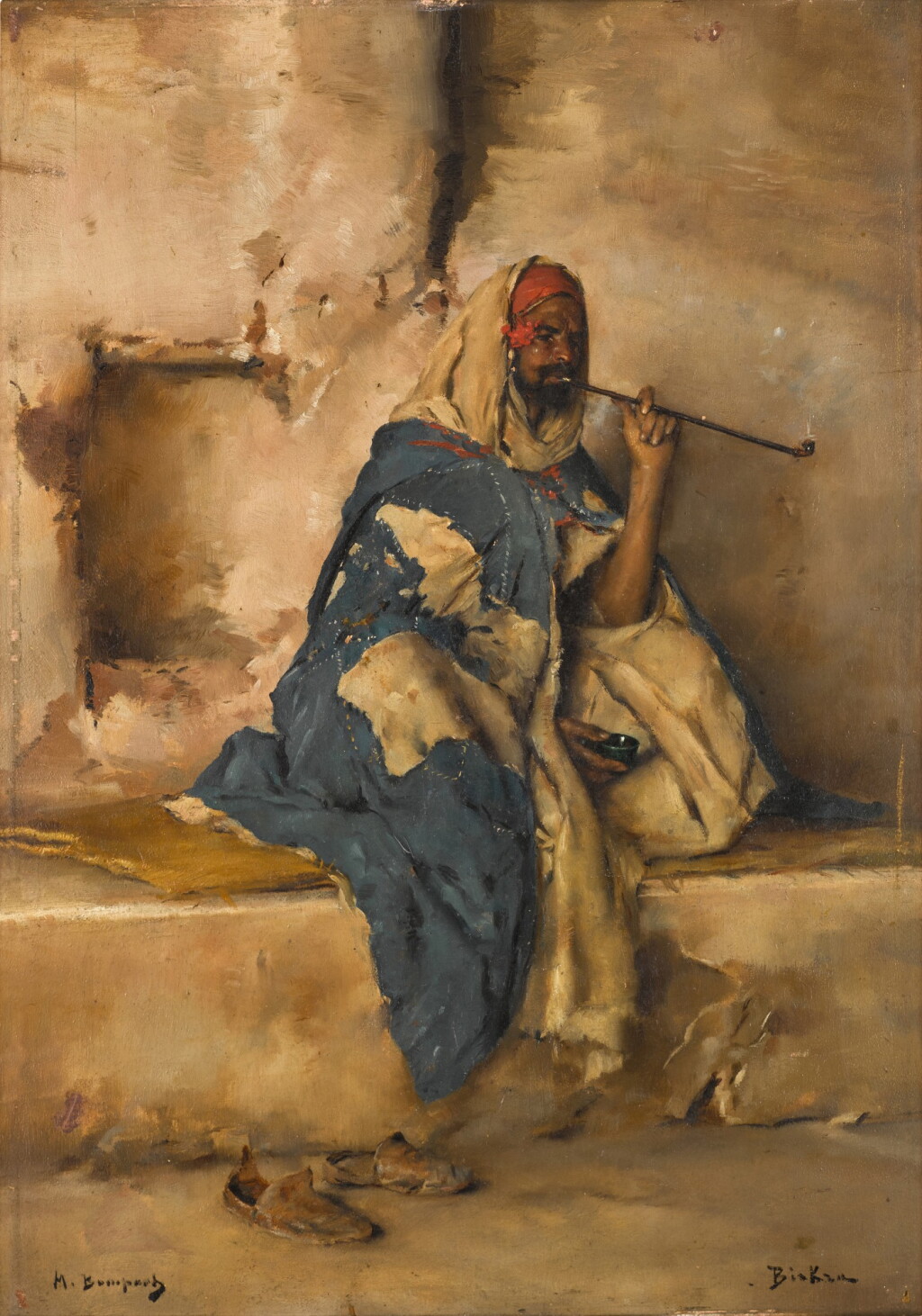 View full screen - View 1 of Lot 19. Man with a Pipe, Biskra.