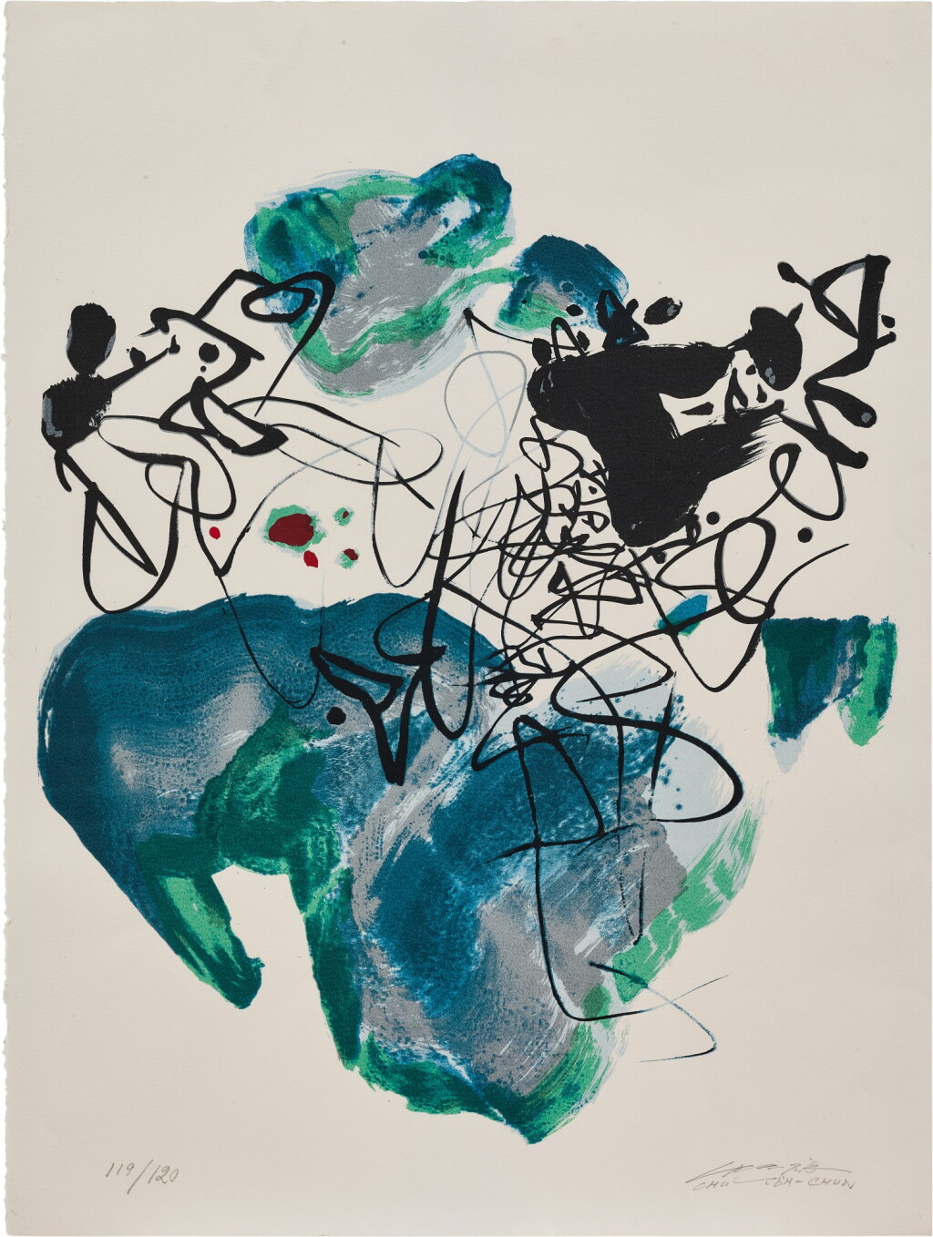 View full screen - View 1 of Lot 6057. Chu Teh-Chun 朱德群 | Composition 構圖.