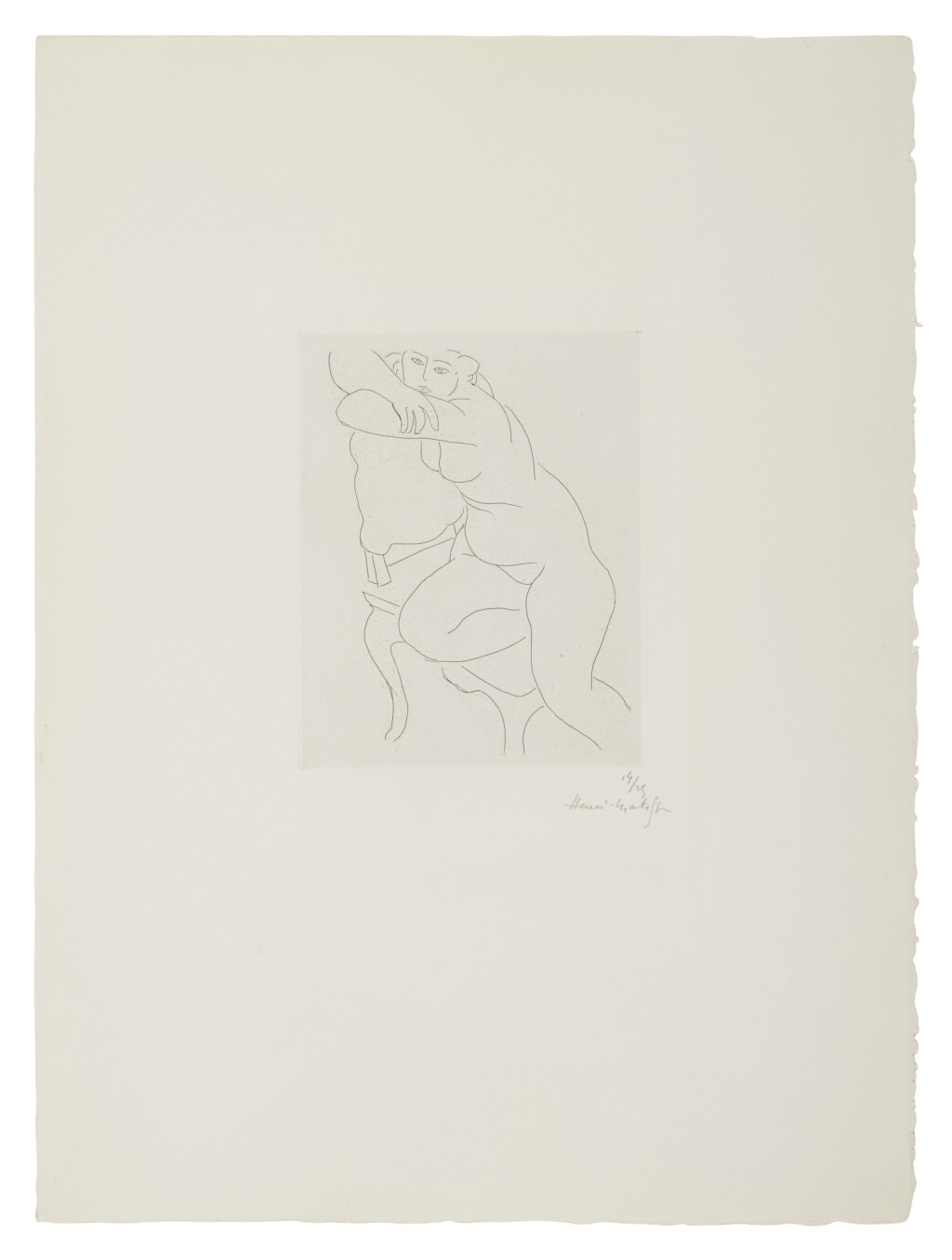 View full screen - View 1 of Lot 128. Nu au fauteuil.