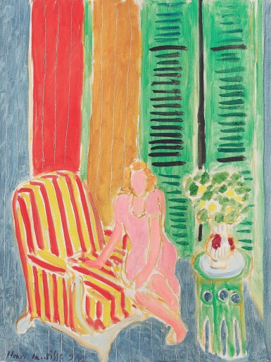 View full screen - View 1 of Lot 22. Jeune fille à la robe rose.