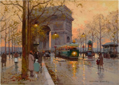 View full screen - View 1 of Lot 135. EDOUARD CORTÈS | ARC DE TRIOMPHE AND AVENUE FRIEDLAND.