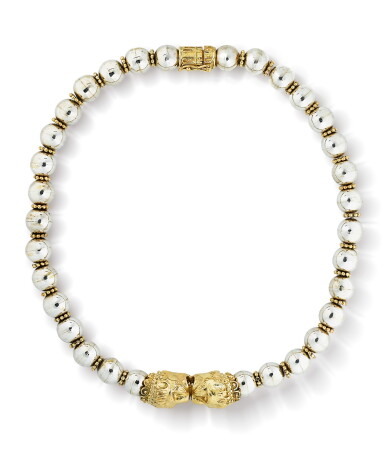 View full screen - View 1 of Lot 126. Zolotas | Collier argent et or | Silver and gold necklace.