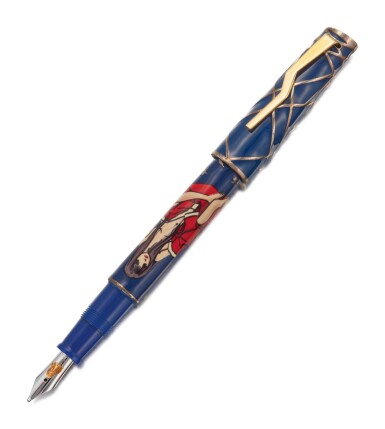 View full screen - View 1 of Lot 152. OMAS | A LIMITED EDITION ENAMEL AND STERLING PLATED FOUNTAIN PEN, CIRCA 2005.