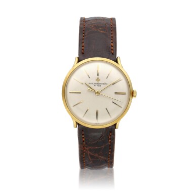 View full screen - View 1 of Lot 415. Reference 6182 | A yellow gold wristwatch, Circa 1960.