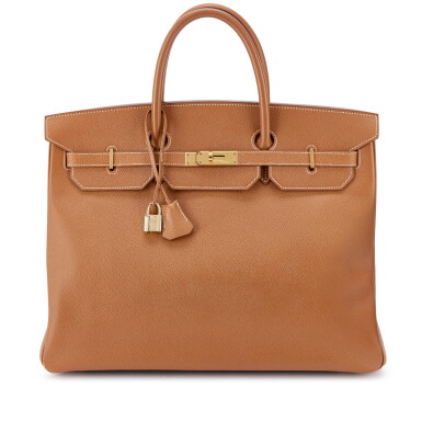 View full screen - View 1 of Lot 721. Vintage Gold Courchevel Birkin 40 Gold Hardware, 1997.