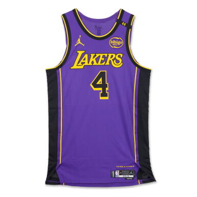 View full screen - View 1 of Lot 64. Dalton Knecht Los Angeles Lakers 2024-2025 Emirates NBA Cup Game Worn Statement Edition Jersey .