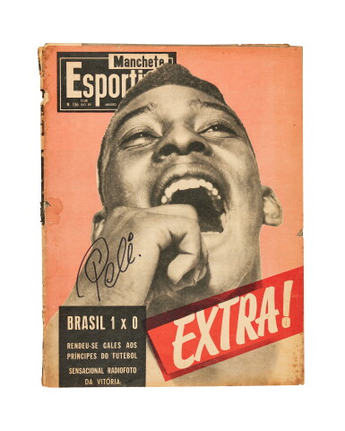 View full screen - View 1 of Lot 27. Pelé Signed 1958 Manchete Esportiva Magazine.