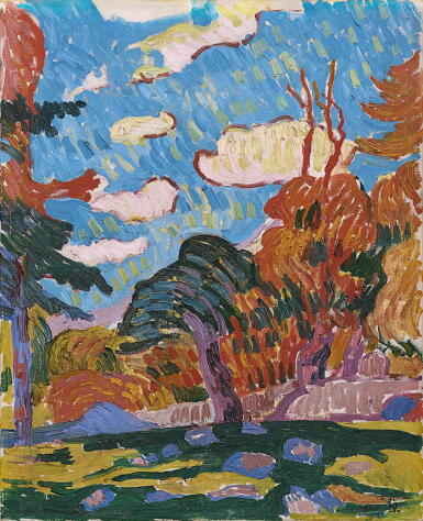 View full screen - View 1 of Lot 24. Paesaggio sole (Agn) (Sommer im Wald).