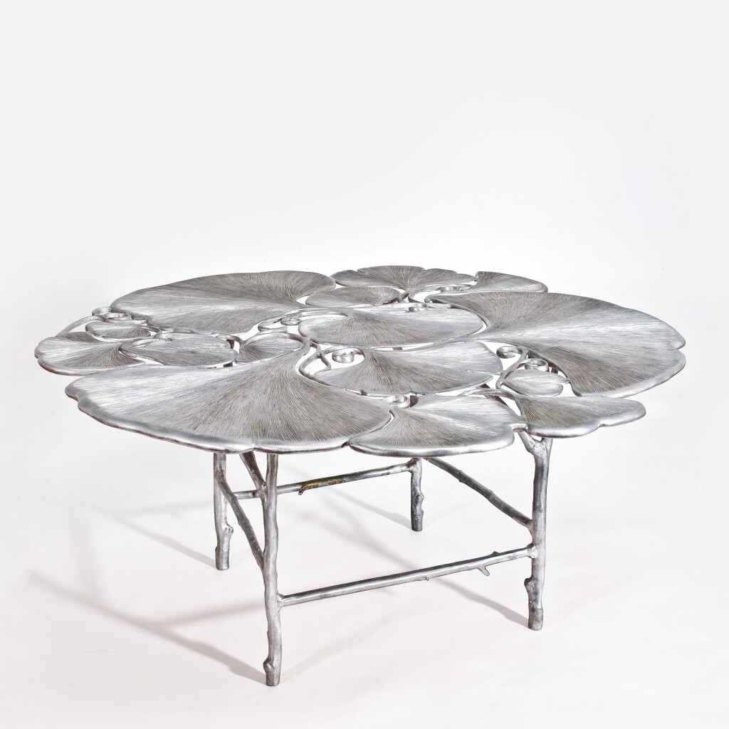 View full screen - View 1 of Lot 618. Claude Lalanne 克洛德·萊蘭 | Table 'Ginkgo Biloba' 銀杏桌.