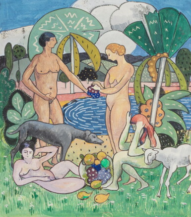 View full screen - View 1 of Lot 361. Sans Titre (Scène de baigneuses).