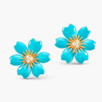 Pair of 'Rose de Noël' Turquoise and Diamond Earrings | 梵克雅寶 | 綠松石 配 鑽石 'Rose de Nöel' 耳夾一對
