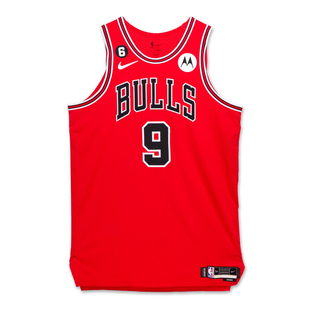 View full screen - View 1 of Lot 22. Nikola Vučević Chicago Bulls 2022-2023 Game Worn and Signed Icon Edition Jersey.