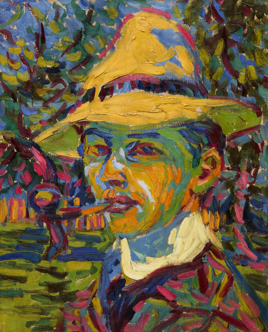 View full screen - View 1 of Lot 111. Selbstbildnis mit Pfeife (Self-Portrait with a Pipe).