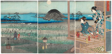 View full screen - View 1 of Lot 203. Utagawa Hiroshige (1797-1858) & Utagawa Kunisada (1786-1864), Akashi, Japan, Late Edo period | .