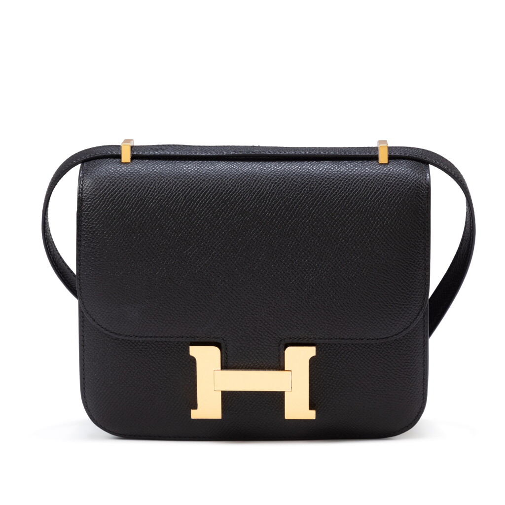 View full screen - View 1 of Lot 627. Black Epsom Mini Constance 18 Gold Hardware, 2023.
