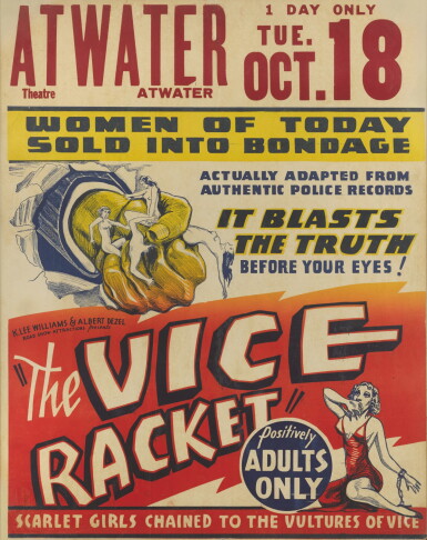 View full screen - View 1 of Lot 224. GAMBLING WITH SOULS / THE VICE RACKET (1936) POSTER, US.