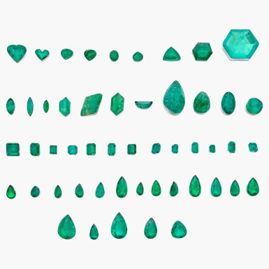 View full screen - View 1 of Lot 546. Collection of Unmounted Emeralds.