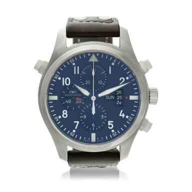 View full screen - View 1 of Lot 105. Reference 3778 Fliegeruhr Doppelchronograph A stainless steel automatic split-seconds chronograph with day and date, Circa 2015.