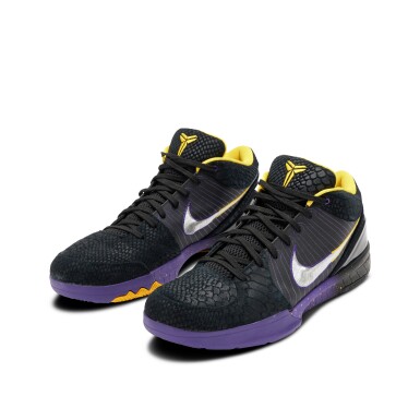 View full screen - View 1 of Lot 58. Anthony Davis Los Angeles Lakers 2020-2021 Game Worn Nike Kobe IV Protro PE .