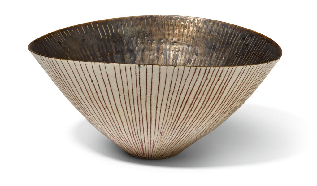 View full screen - View 1 of Lot 75. DAME LUCIE RIE | OVAL BOWL.
