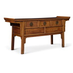 A Chinese ‘Huanghuali’ Three-Drawer Coffer (Liansanchu), 17th century | 十七世紀 黃花梨聯三櫥