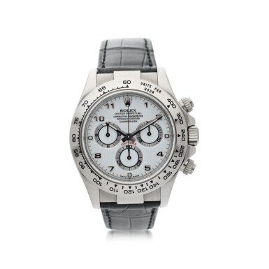 View full screen - View 1 of Lot 14. ROLEX | REFERENCE 116519 DAYTONA A WHITE GOLD AUTOMATIC CHRONOGRAPH WRISTWATCH, CIRCA 2007 .