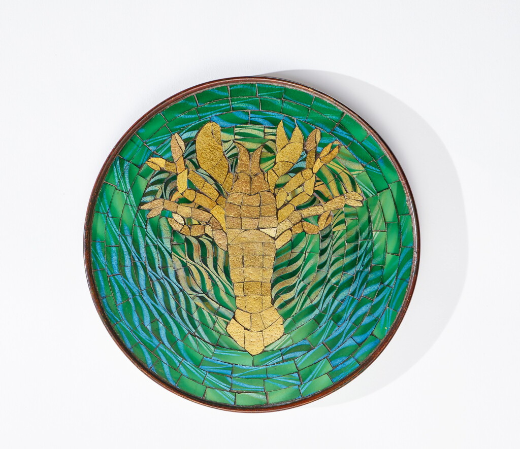 View full screen - View 1 of Lot 2. TIFFANY STUDIOS | “LOBSTER” TRIVET.