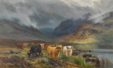 View full screen - View 1 of Lot 56. Cattle in a Highland Landscape.