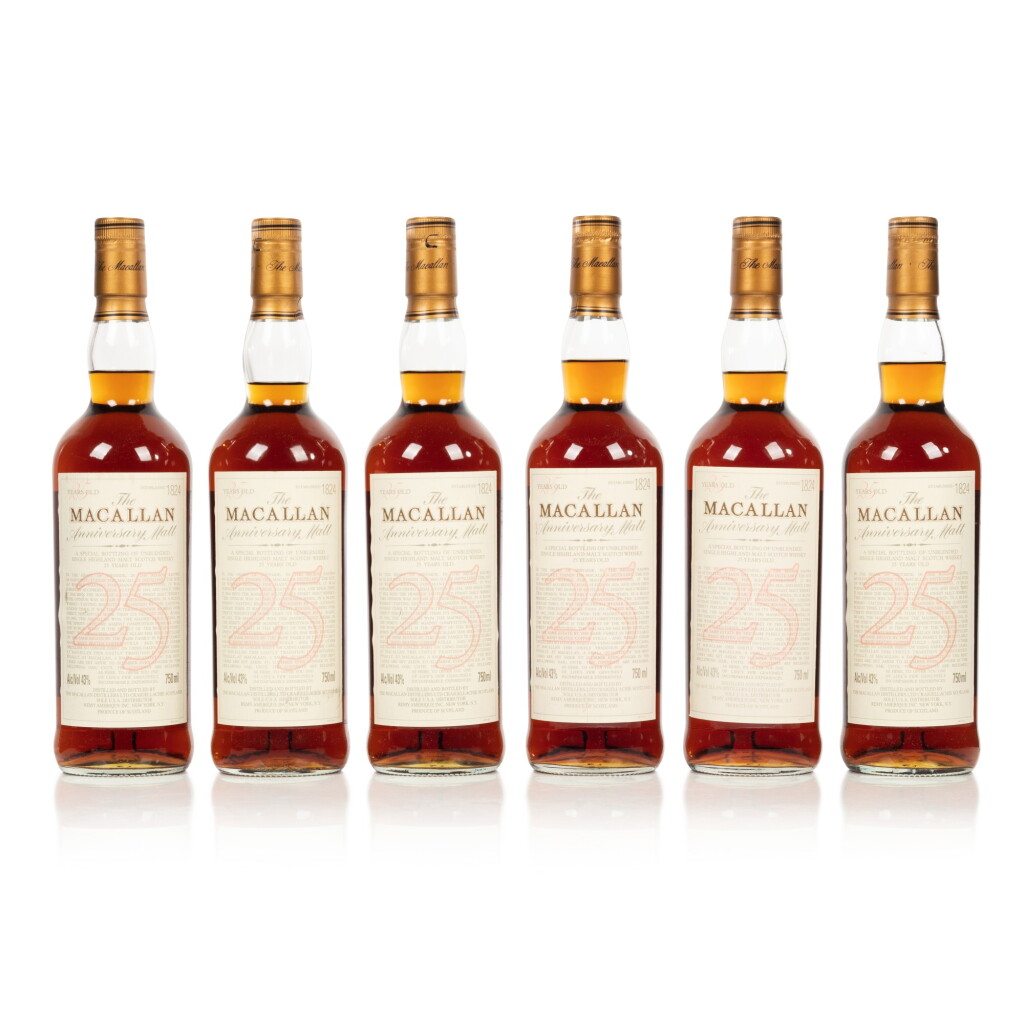 View full screen - View 1 of Lot 118. The Macallan 25 Year Old Anniversary Malt 43.0 abv NV (6 BT75).