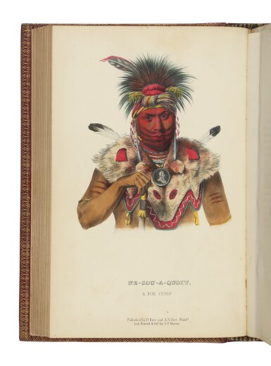 View full screen - View 1 of Lot 56. MCKENNEY, THOMAS L., AND JAMES HALL | History of the Indian Tribes of North America, with Biographical Sketches and Anecdotes of the Principal Chiefs. Philadelphia: D. Rice & A. N. Hart, 1855.