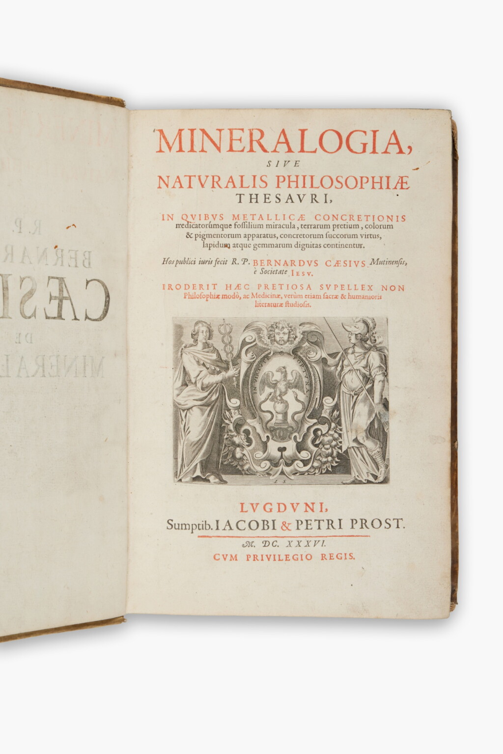 View full screen - View 1 of Lot 71. Caesius, Bernardus and Francisco Mateo Fernandez Bejarano | Two first editions related to mineralogy .