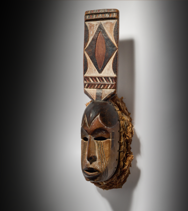 View full screen - View 1 of Lot 97. Igbo-Afikpo Mask, Cross River Region, Nigeria.