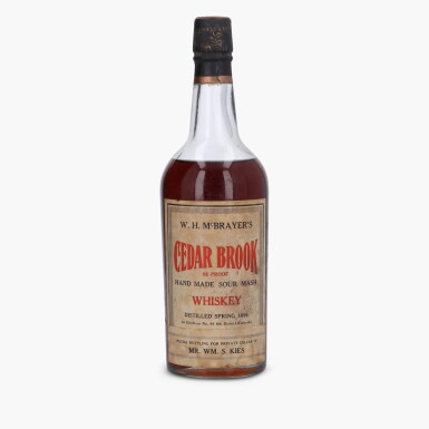 View full screen - View 1 of Lot 2402. W. H. McBrayer’s Cedar Brook Private Bottling 95 Proof 1896 (1 Bottle 1/5 Gallon).