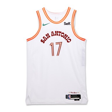 View full screen - View 1 of Lot 38. Doug McDermott San Antonio Spurs 2023-2024 In-Season Tournament Game Worn City Edition Jersey .