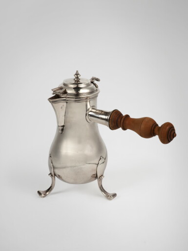 View full screen - View 1 of Lot 570. A Louis XV Silver Coffee Pot, Jacques Tostee, Bordeaux, 1718-19.
