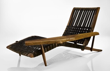 View full screen - View 1 of Lot 300. GEORGE NAKASHIMA | LONG CHAIR.